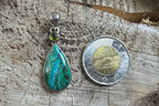 Pendentif en Chrysocolle–Malachite & Péridot naturel