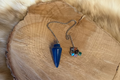 Pendule Agate bleue teintée