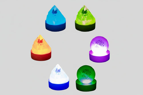 Base d'éclairage LED en bois avec cordon USB, 7 couleurs, 2,25 pouces de diamètre et 0,75 pouces de hauteur