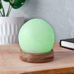 Lampe en cristal de sel blanc Moon avec clé USB