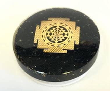 Popsocket pour téléphone en orgonite : tourmaline noire