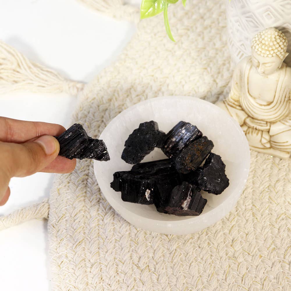 Pierres précieuses de tourmaline noire