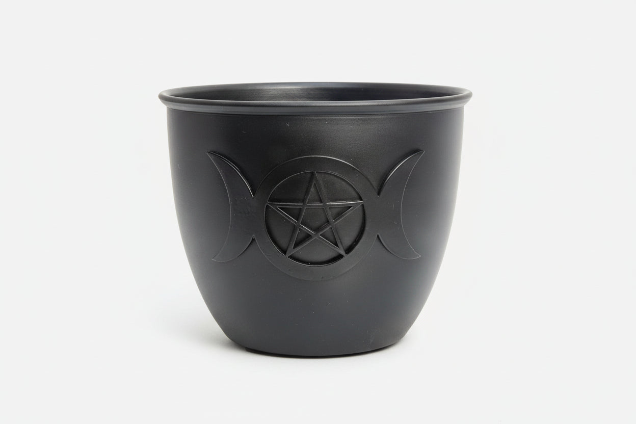 Smudge Pot-Fer Triple Moon 5 pouces