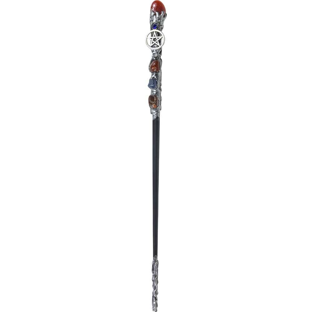Baguette Magique - Pentacle en Métal avec Cornaline 31,75 cm de Long