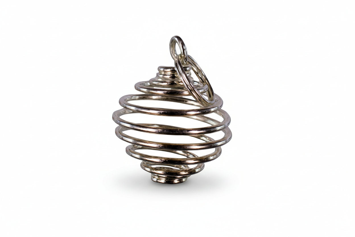 Cages à pendentifs en pierres roulées, argentées, 0,50 pouces