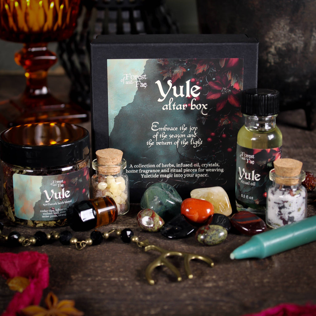 Boîte d'Autel de Yule • Cadeau du Solstice d'Hiver • Rituel • Sorcellerie ANGLAIS