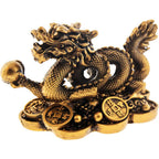 Resine-Dragon Prosperite-Dore 3.25"x2"h