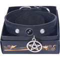 Collier pour chat/chien en cuir végan - Pentacle - Petit 24 cm L